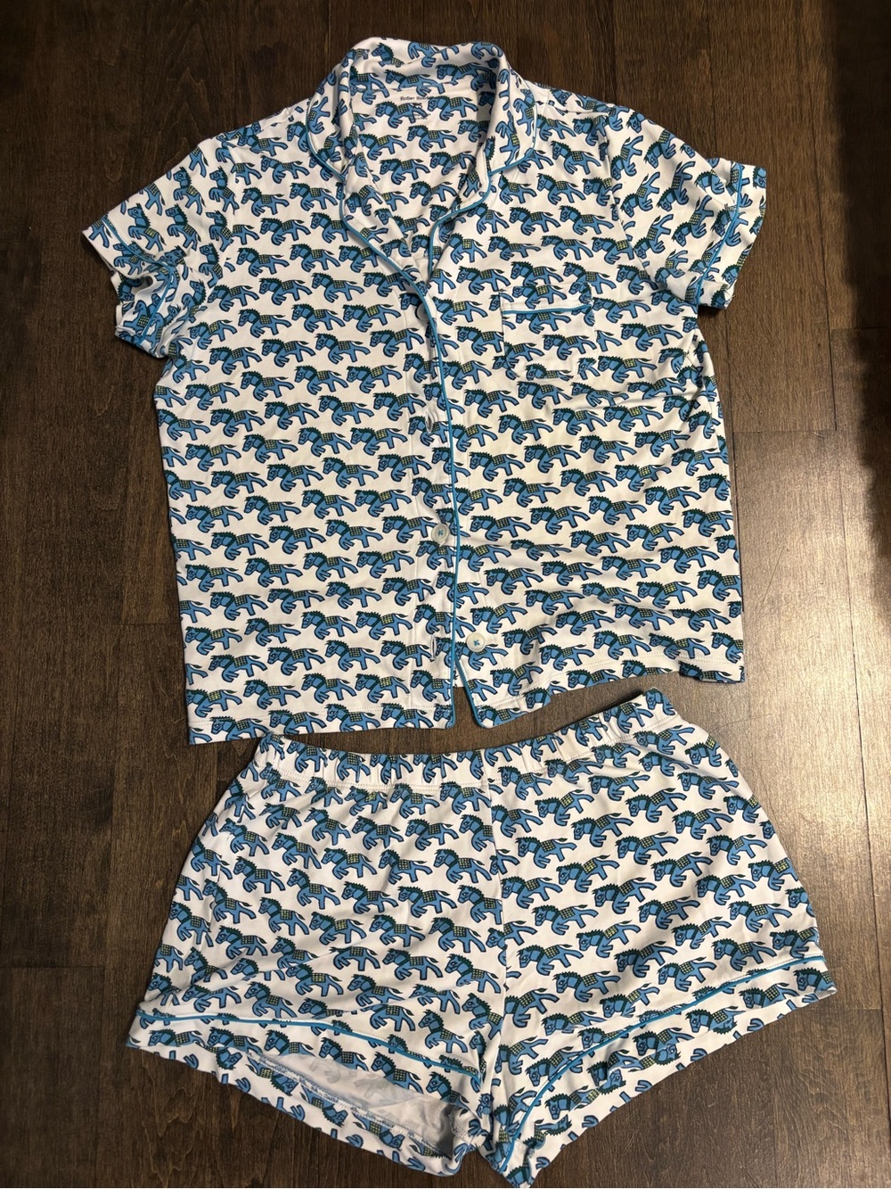 Roller Rabbit Horse Print Short Pajama Set XS